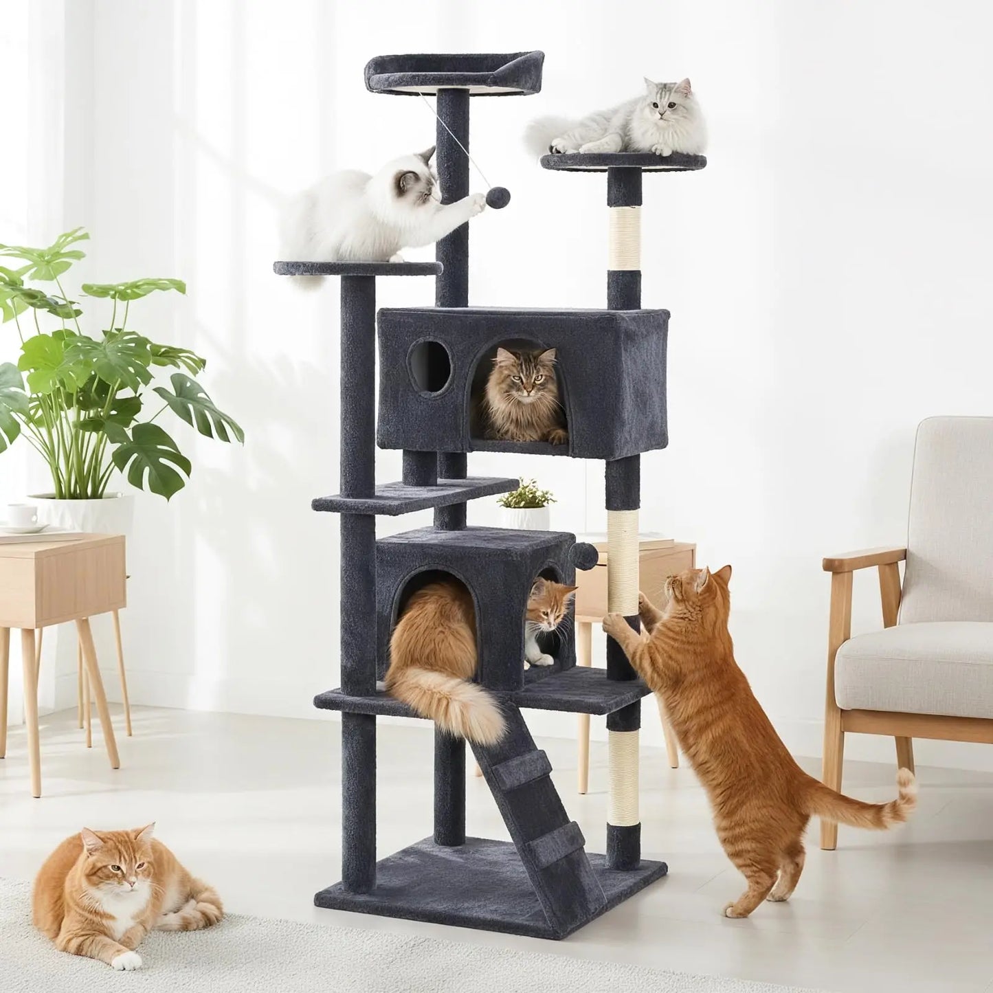 Large Multi Level Cat Climbing Tower