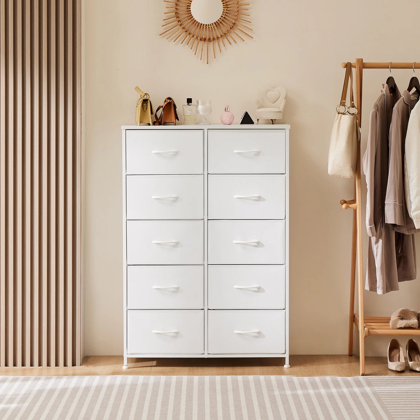10 Fabric Drawers Wardrobe