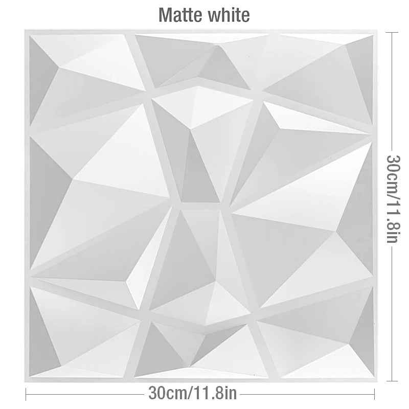 30cm Decorative 3D Wall Panel rose Diamond Design Non self-adhesive plastic tile 3D wall sticker living room Bathroom wall paper