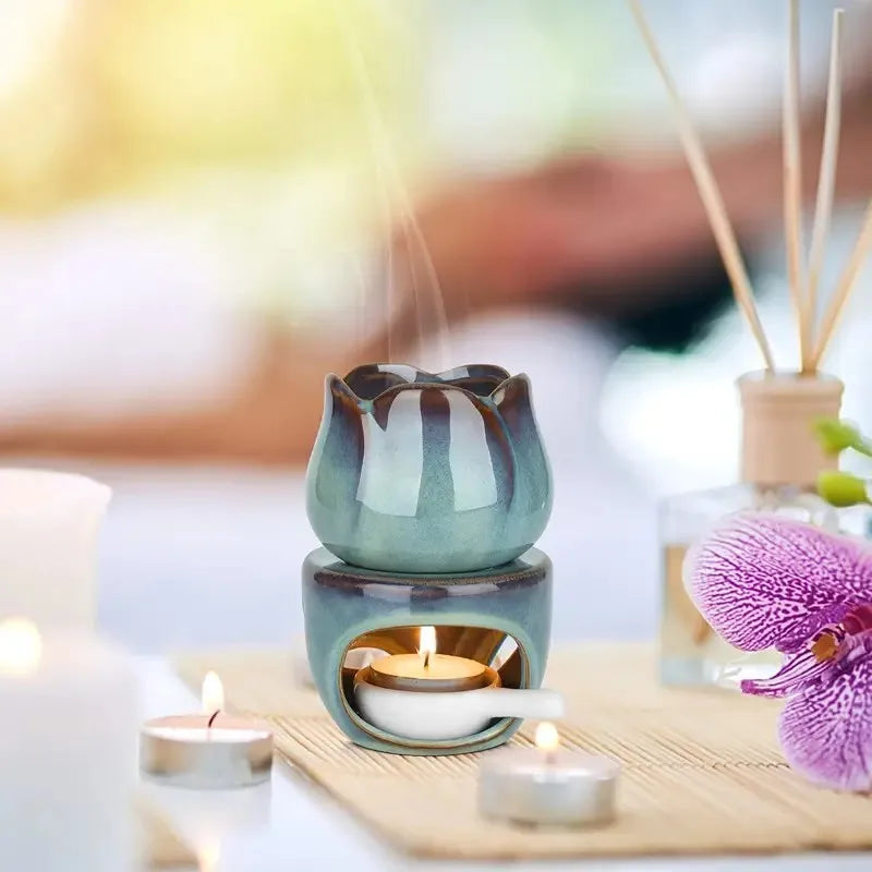 Tulip shaped Wax Warmer Set