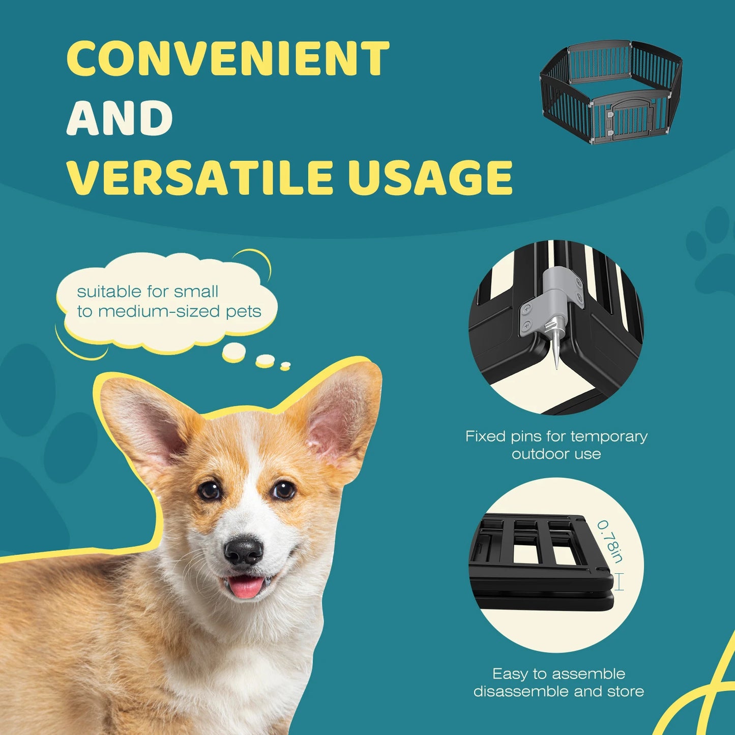 Dog Playpen 6 Panel