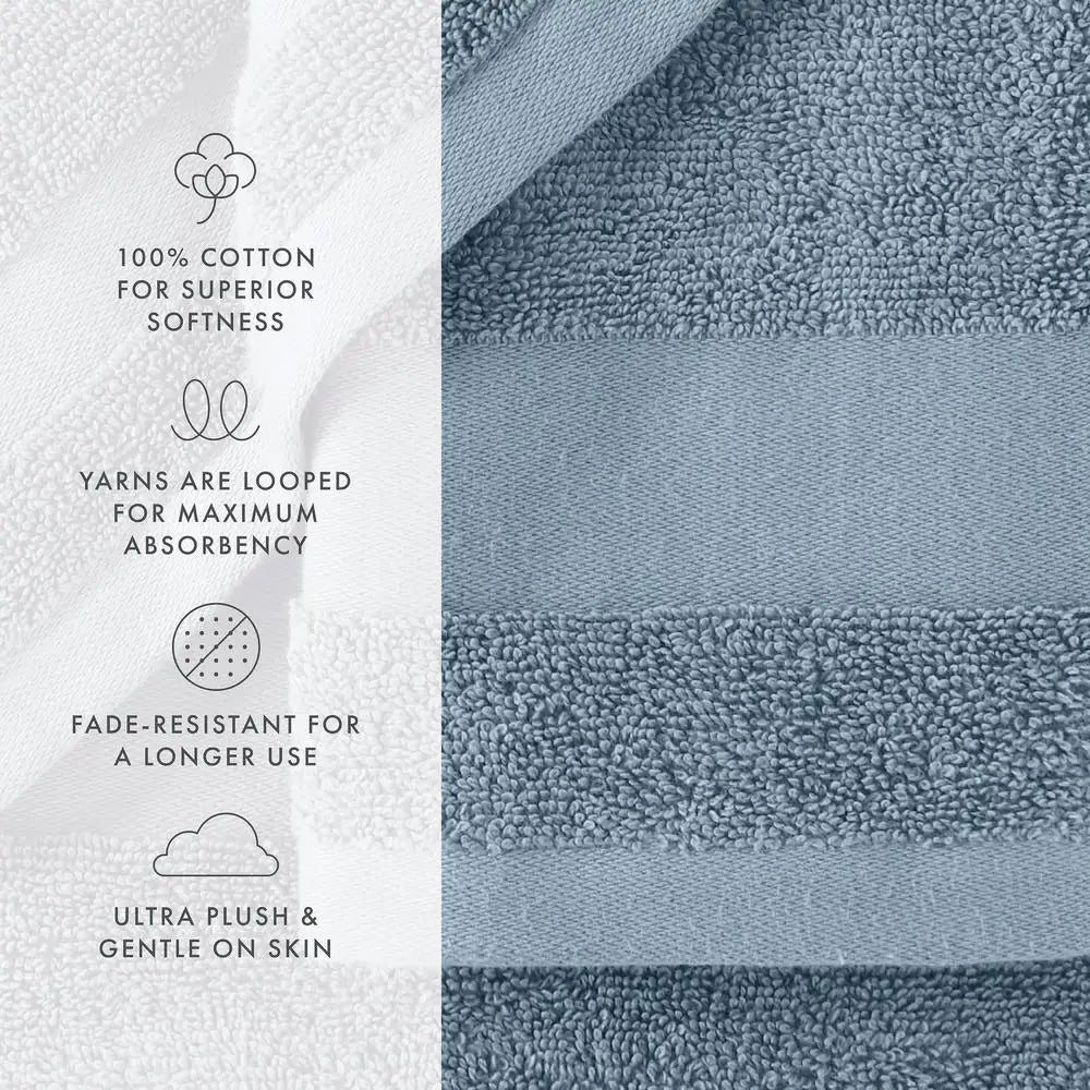 6 Piece Cotton Bath Towel Set