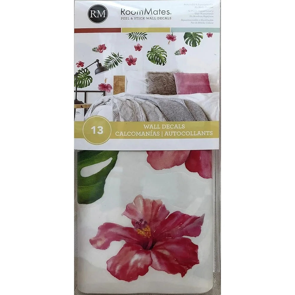 Tropical Hibiscus Flower Wall Decals