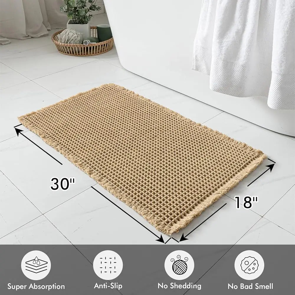 Set Of 2 Waffle Bathroom Rugs