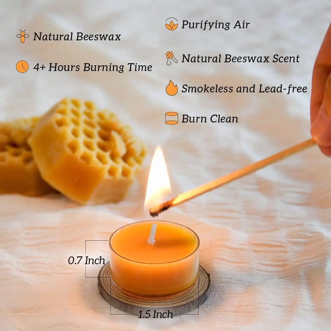 Beeswax Tealight Candles