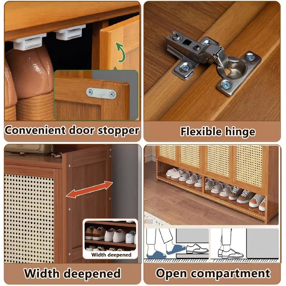 Bamboo Shoe Cabinet