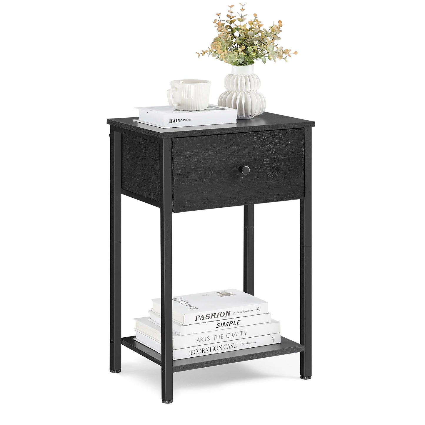 VASAGLE , Side Table with Fabric Drawer, with Shelf