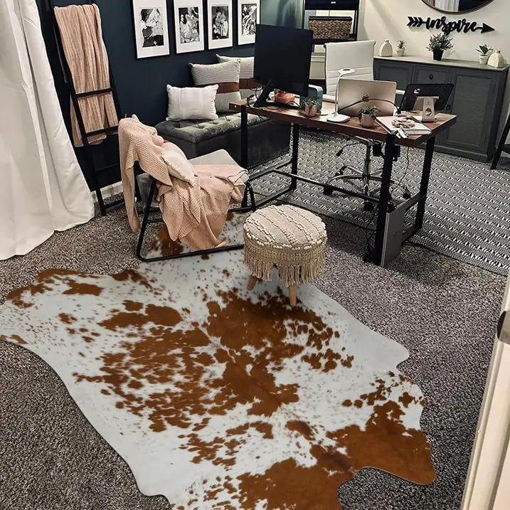 faux fur cowhide rug