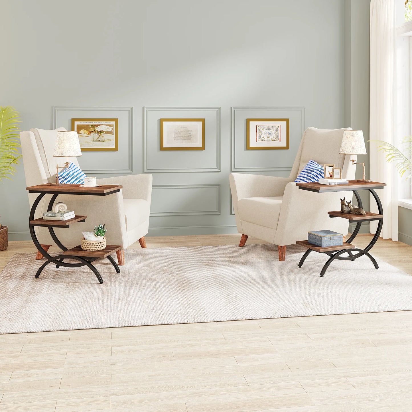 C-Shaped End Table