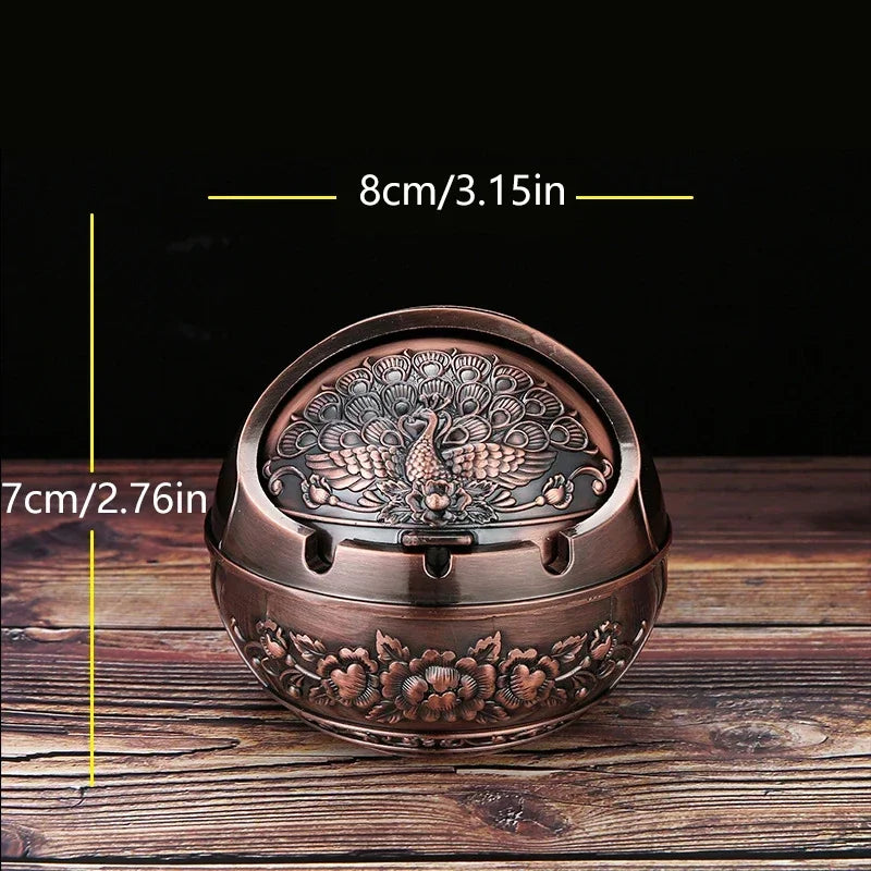 New Retro Ashtray With Lid Home Decoration