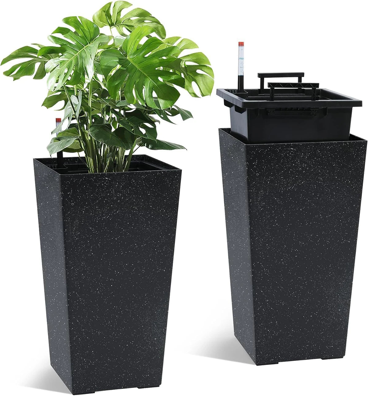 Large Planters, Set of 2 with Water Level Monitor