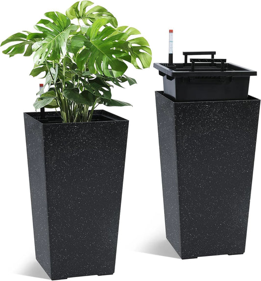 Large Planters, Set of 2 with Water Level Monitor