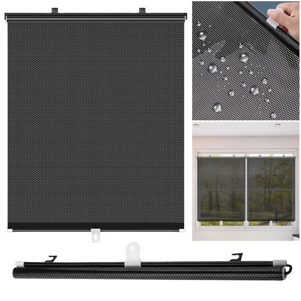 Universal Roller Blinds Nail-free Suction Cup Sunshade Easy To Install Blackout Curtain for Car Bedroom Kitchen Office