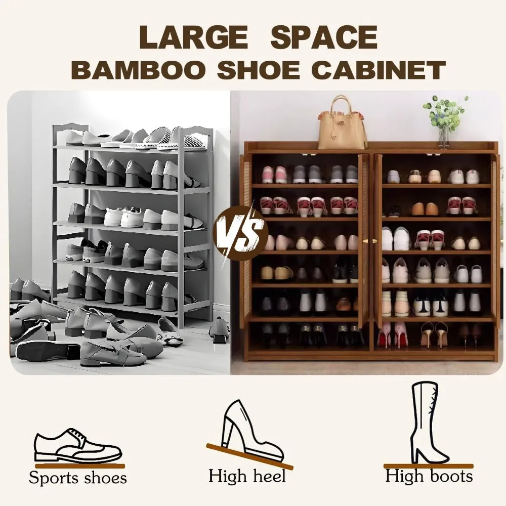 Bamboo Shoe Cabinet