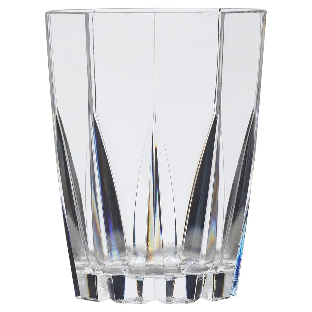 12 Piece Stackable Clear Acrylic Tumblers Set Unbreakable Drinkware BPA Free Ideal Indoor Outdoor Entertaining Dishwasher Safe