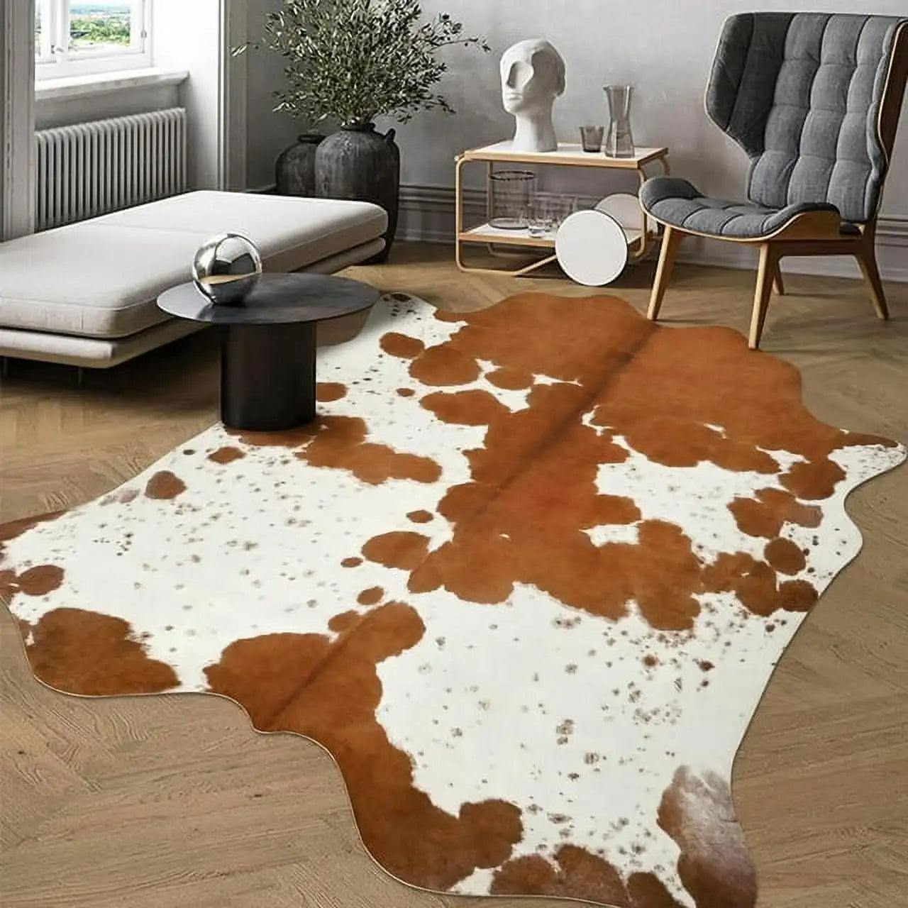 faux fur cowhide rug
