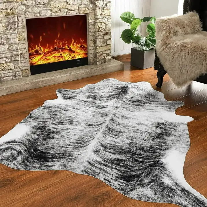 faux fur cowhide rug