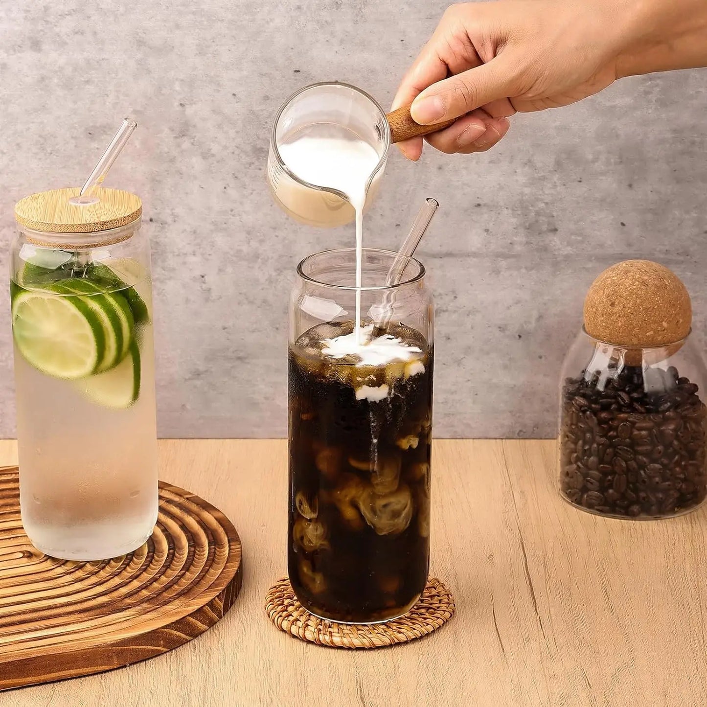 Drinking Glasses with Lids