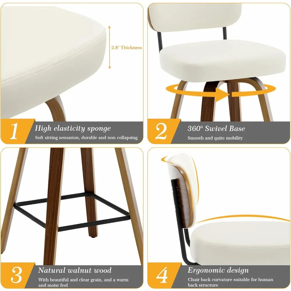 Swivel Bar Stools Set of 4