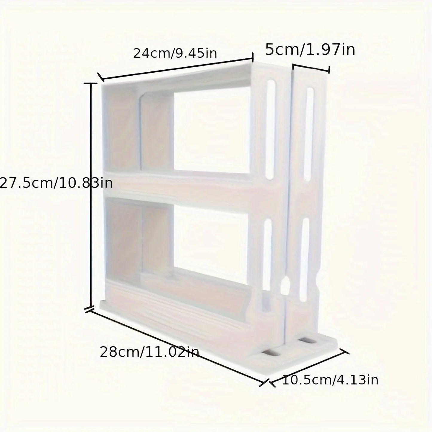 1 PC spice storage rack, 2 tier storage