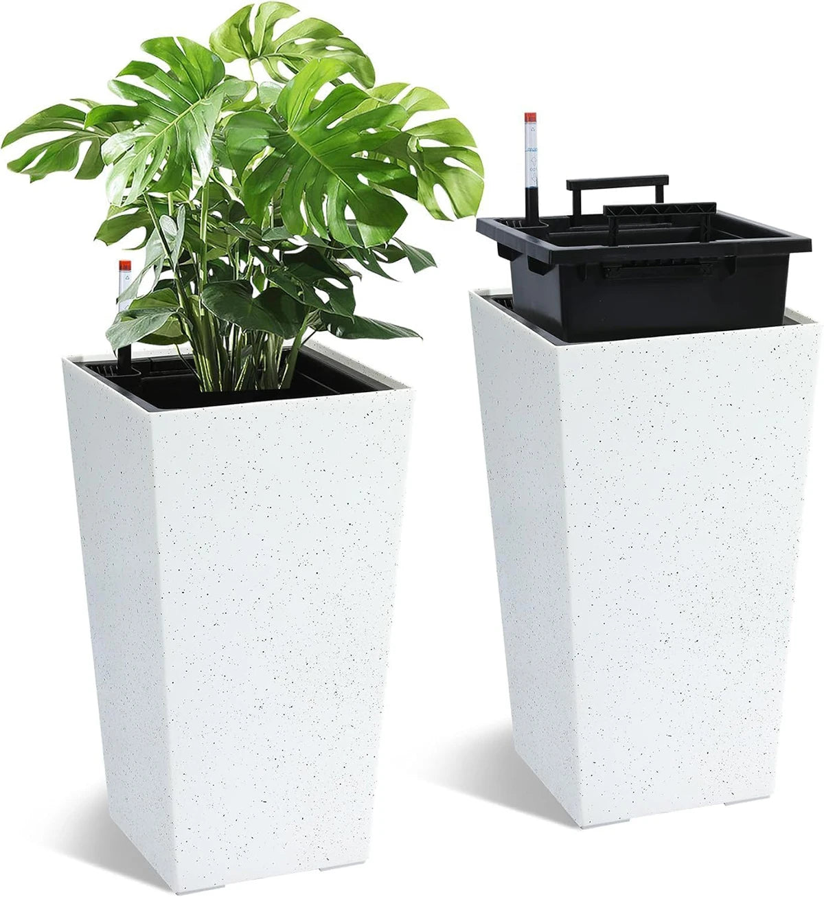 Large Planters, Set of 2 with Water Level Monitor