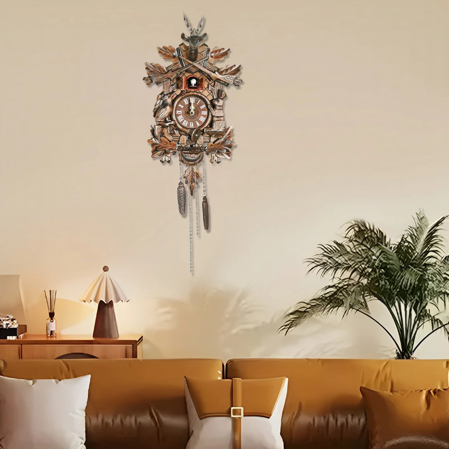 Vintage Wooden Cuckoo Wall Clock