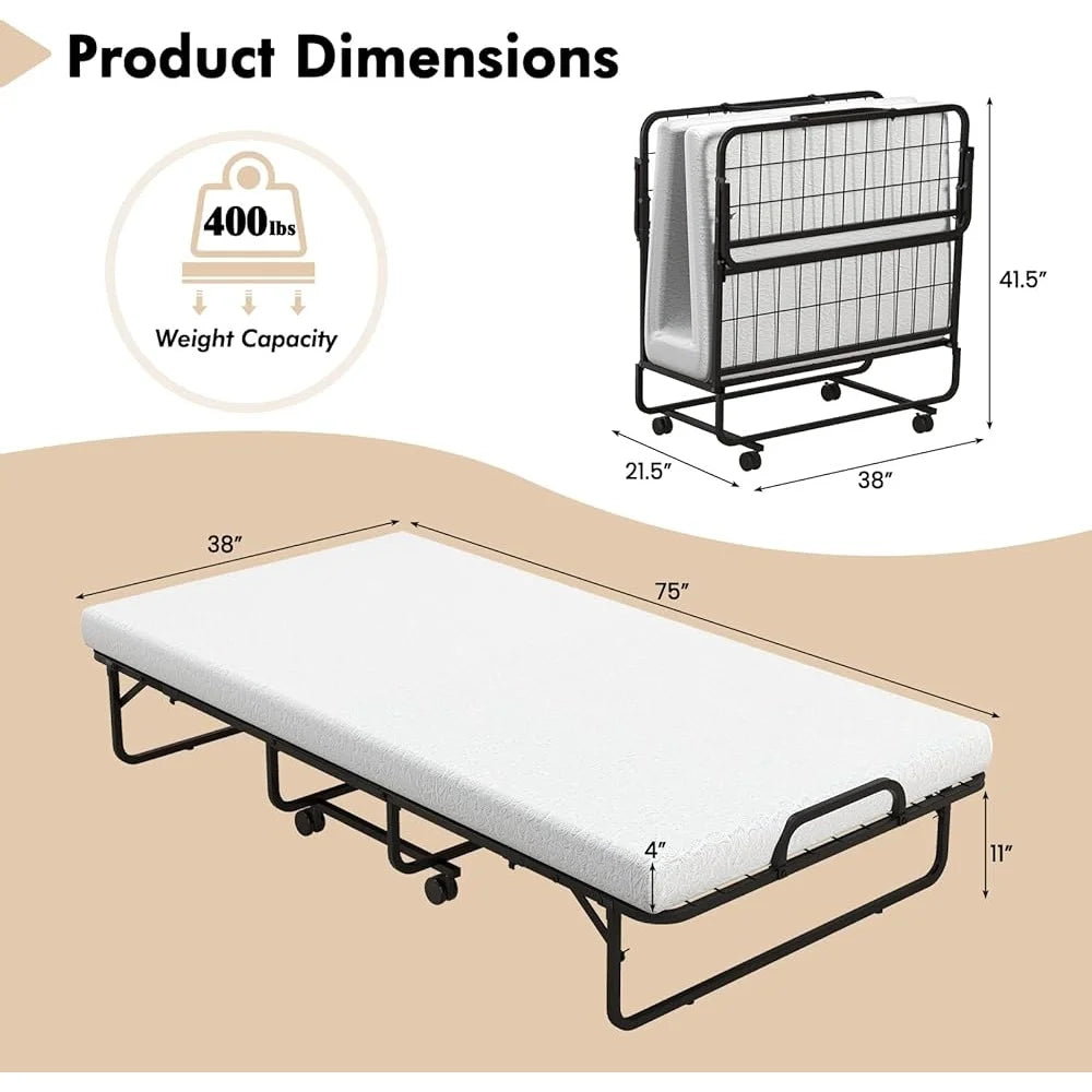 Folding Rollaway Portable bed