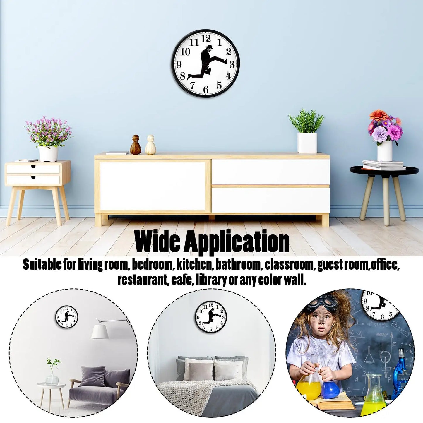Wall Clocks Non-Ticking