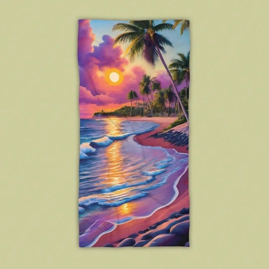 1pc tropical sunset thick soft beach towel
