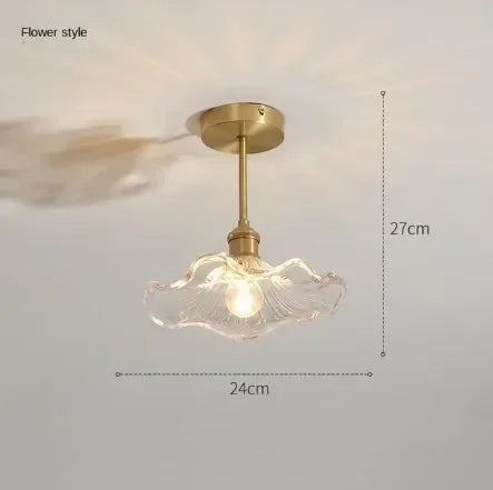 Transparent Glass Flower Ceiling Lights