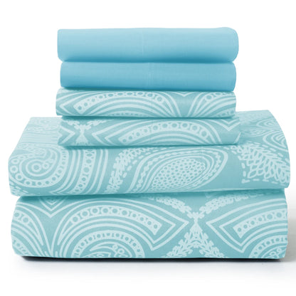 6Pc Paisley Sheet Set