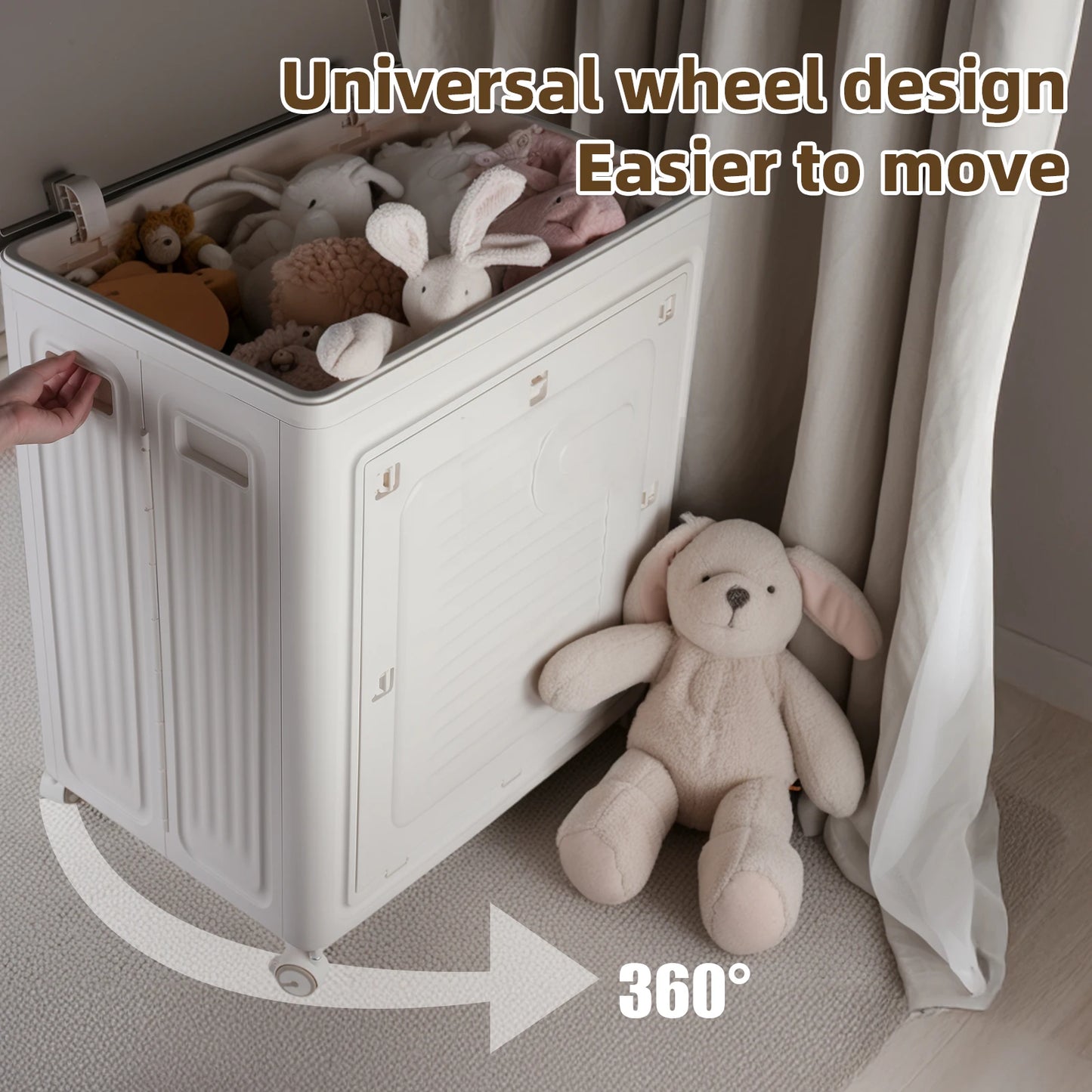 Foldable Storage Box with Wheels