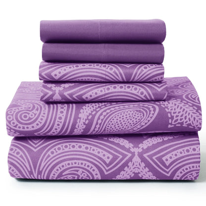 6Pc Paisley Sheet Set