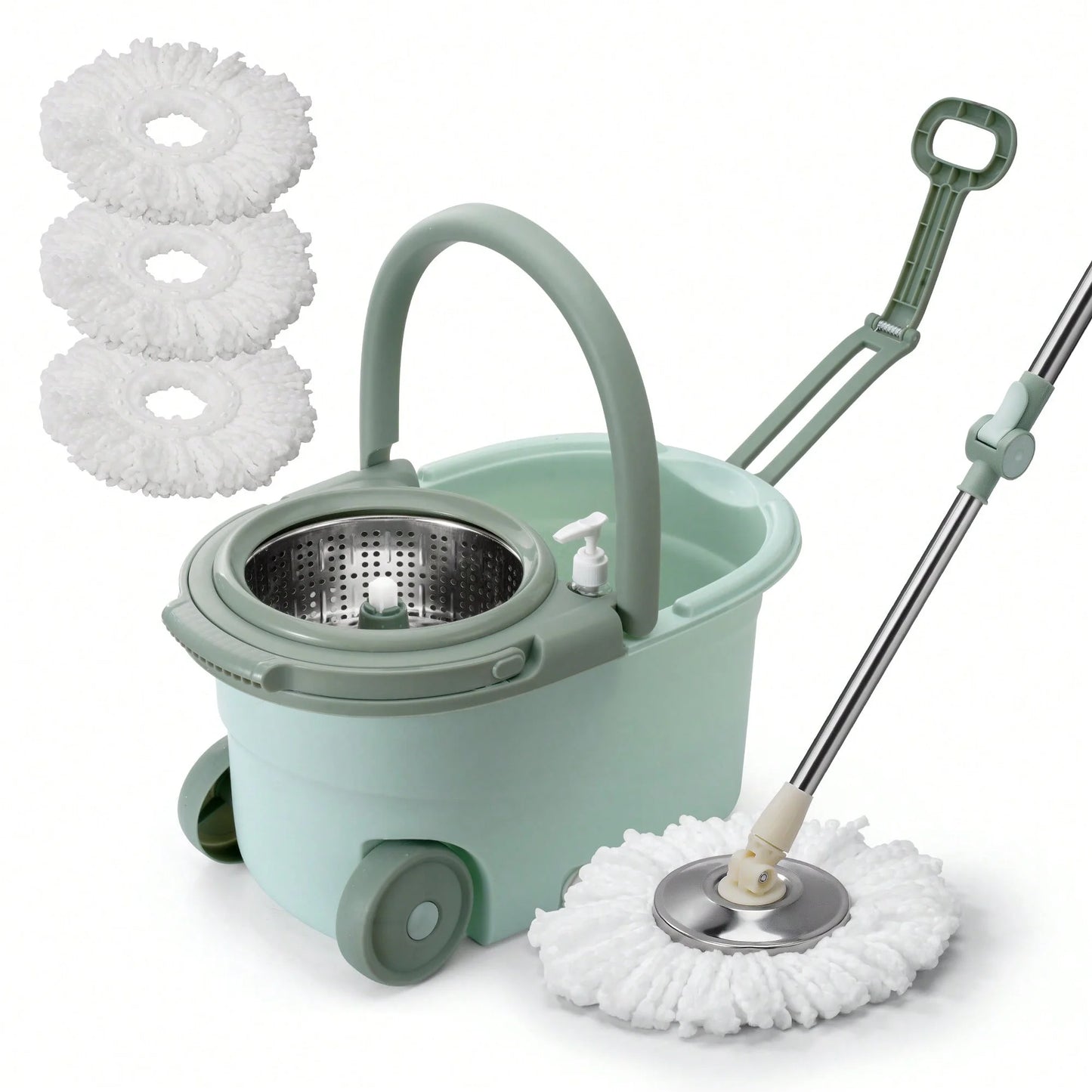 Mop and Bucket with Soap Dispenser