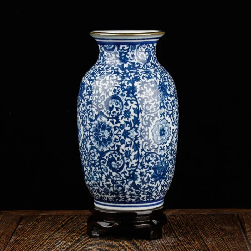 Blue, White Porcelain Flower Vase