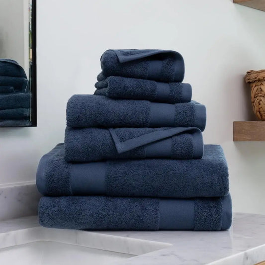 6 Piece Cotton Bath Towel Set