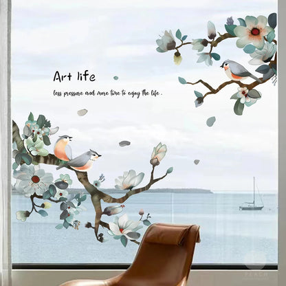 Plum Peach Blossom Wall Stickers