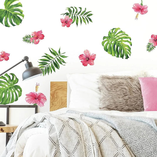 Tropical Hibiscus Flower  Wall Decals