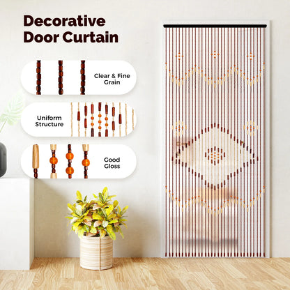 Wooden Bead String Curtain