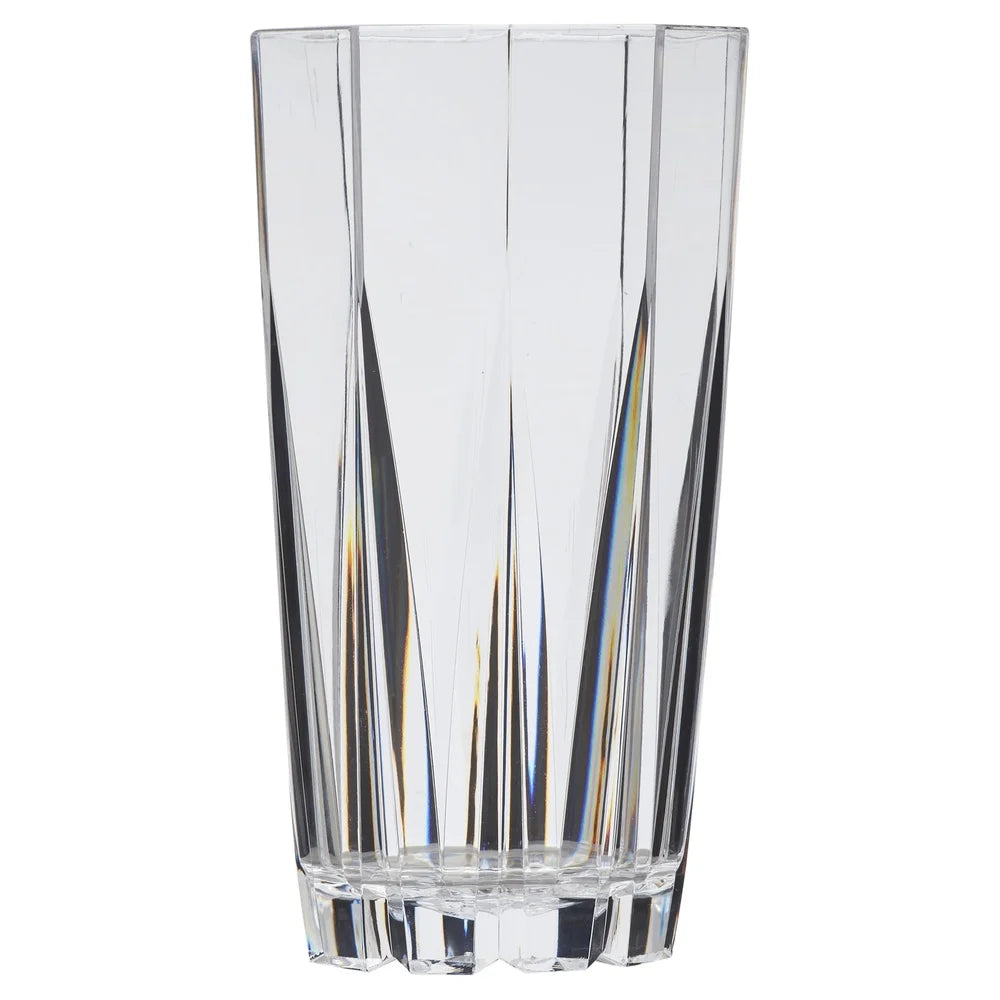 12 Piece Stackable Clear Acrylic Tumblers Set Unbreakable Drinkware BPA Free Ideal Indoor Outdoor Entertaining Dishwasher Safe