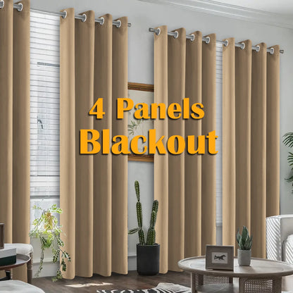 4PCS Blackout Curtains