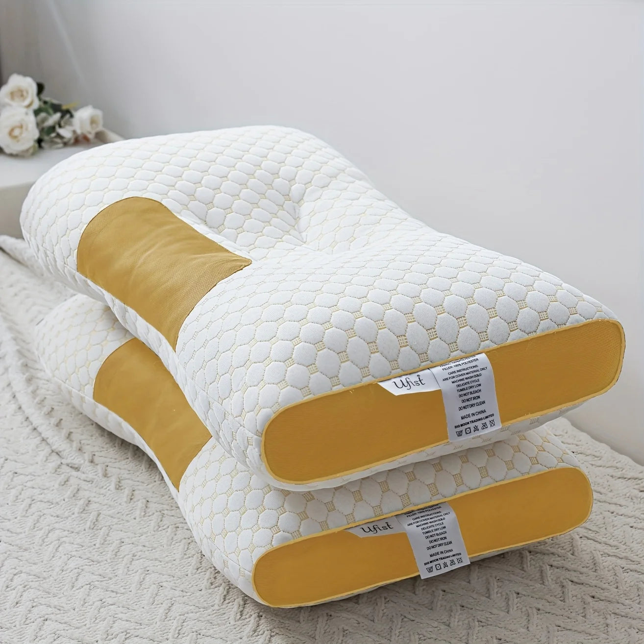 2pcs Soft Knitted Neck Pillow