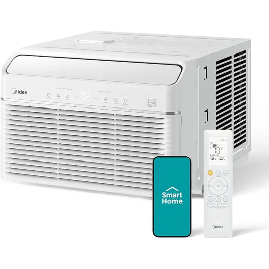 Midea 8,000 BTU Smart Inverter Air Conditioner Window Unit with Heat and Dehumidifier – Cools up to 350 Sq. Ft., Energy Star Rat