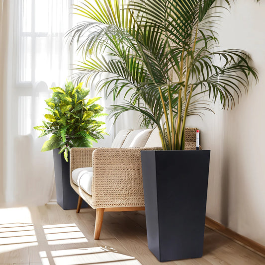 Large Planters, Set of 2 with Water Level Monitor