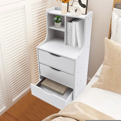 3-Drawer Storage Nightstand