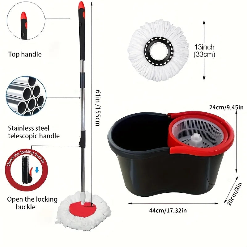 Mop and Bucket with Soap Dispenser