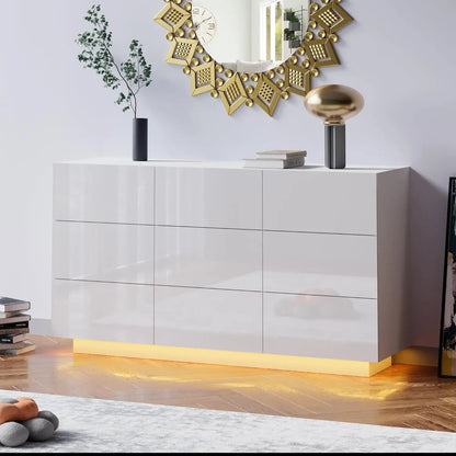 9 Drawer Dresser with Lights