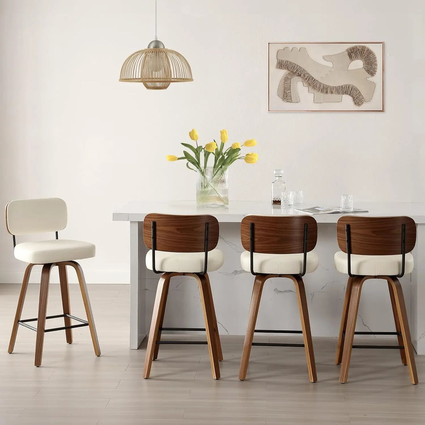 Swivel Bar Stools Set of 4