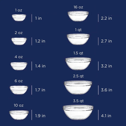 Glass Mixing Bowl Set