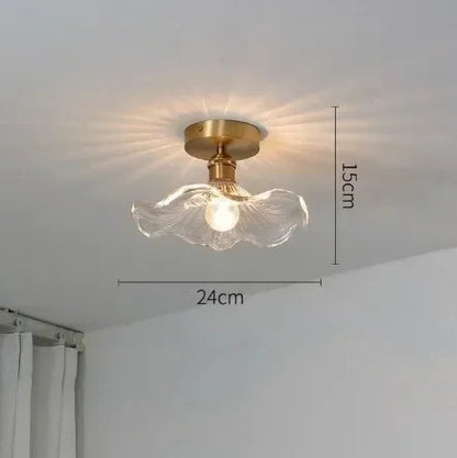 Transparent Glass Flower Ceiling Lights
